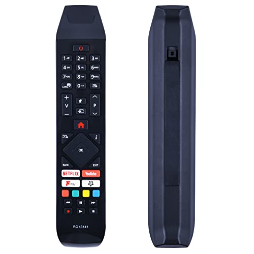 TCNOUMT RC43141 Remote Control Suitible for Hitachi TV models 50HL7000U 55HK25T74U 58HK6100 58HK6100U 55HL7000 32HE4000 Universal Remote Control Replacement Remote Controller
