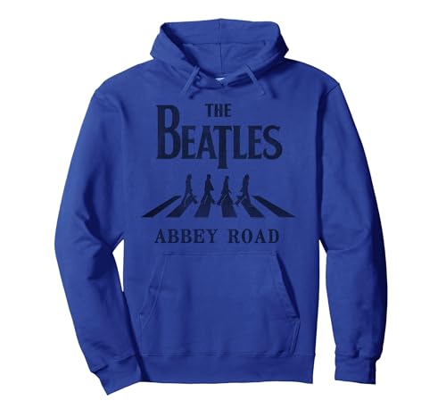 The Beatles - Abbey Road Silhouette Hoodie Pullover Hoodie, Adult Unisex, Royal Blue, Large
