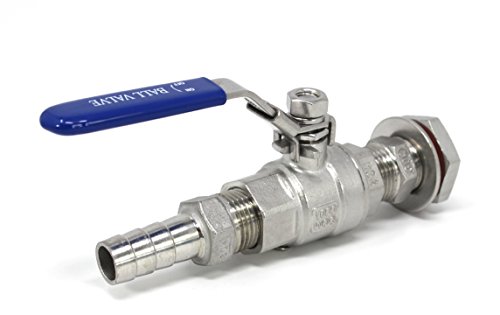 CONCORD 304 Stainless Steel Weldless Bulkhead Ball Valve Set. Great for Home Brewing - Thumbnail 6