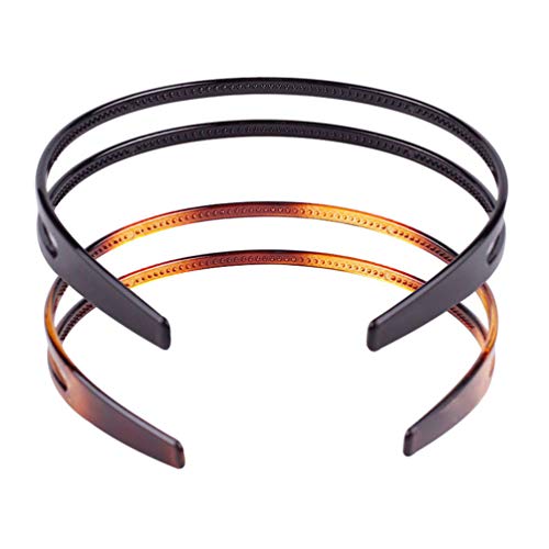 Minkissy 78H711431VO154892CZ105 2Pcs Toothed Headbands Plastic Hair Band Anti-Slip Hair Hoop Daily Headpiece thumb #5