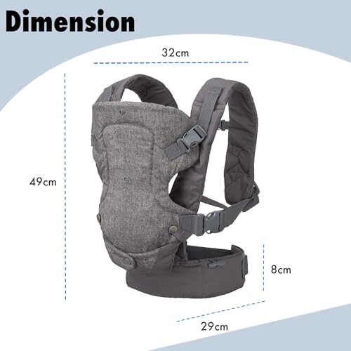 Image of SNAPTRON Baby Carrier Bag for 0-3 Years - Ergonomic Carry Bag for New Born |Adjustable Baby Carrier| Baby Carrying Bag with 4 Carry Positions |Babies Carrier Bag with Head Support, Safety Belt & Buckle Straps for 0-24 Months