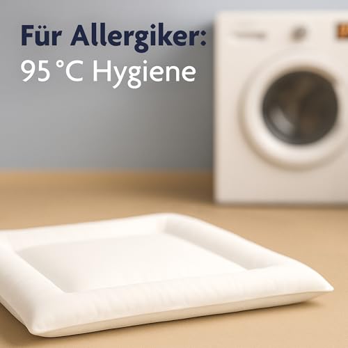 Julius Zöllner Kissen Hygiena, waschbar 95°C, allergikergeeignet, Standard 100 by OEKO-TEX, Größe 35x40 cm – Ansicht 4