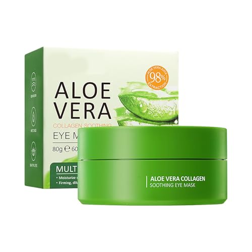 Mascarilla Calmante De Colágeno Y Aloe Vera Para Ojos, Parches Para Líneas Finas Y Arrugas, Mascarilla De Aloe Vera Para Ojos Hinchados Y Ojeras, Piel Radiante.