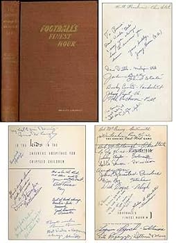 Hardcover Football's finest hour: The Shrine east-west game Book