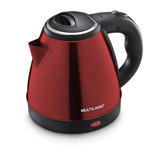 Chaleira Elétrica Multilaser Gourmet Inox 1,8L 220V 1850W Vermelha- BE018