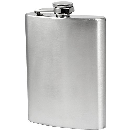 Preisvergleich Produktbild MENGS® 8 Unzen Flachmann aus Edelstahl Ideal für Alkohol / Whisky / Vodka oder Alkohol - Perfekte Geschenk