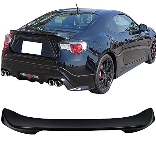 Ikon Motorsports, Trunk Spoiler Compatible With 2013-2016 Scion Fr-S/2013-2020 Subaru Brz/2017-2020 Toyota 86, Unpainted Abs Added On Lip Wing #TOP11