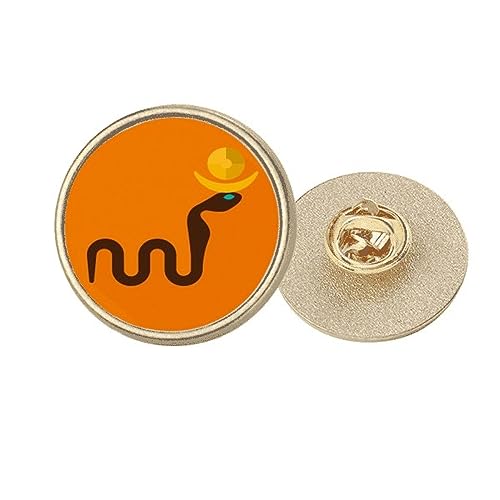 Broche cobras Égypte ancienne en métal doré : un bijou d'exception