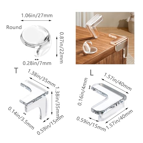 Image of Corner Guards Clear Corner Protectors High Resistant Adhesive Gel Edge Safety Bumpers Corner Covers Protectors 12Pcs