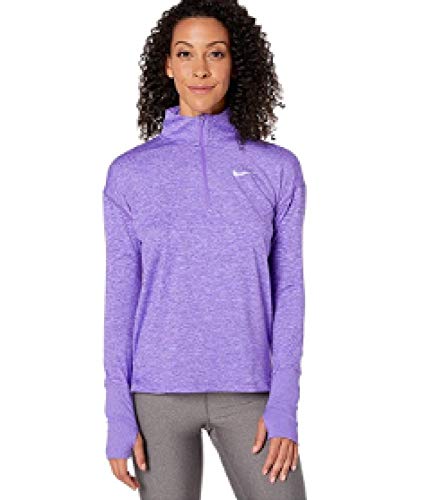 Nike Element 1/2 Zip Top (Psychic Purple/Reflective Silver) Women's Long Sleeve, X-Large