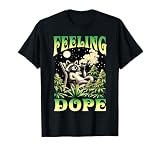 Cannabis Weed Lover Stoned 420 Racoon Smoking Feeling Dope T-Shirt