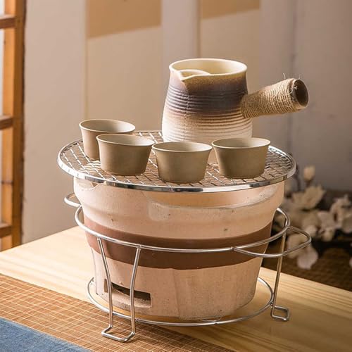 Poêle à charbon multifonction en argile de taille moyenne avec bouilloire - 7