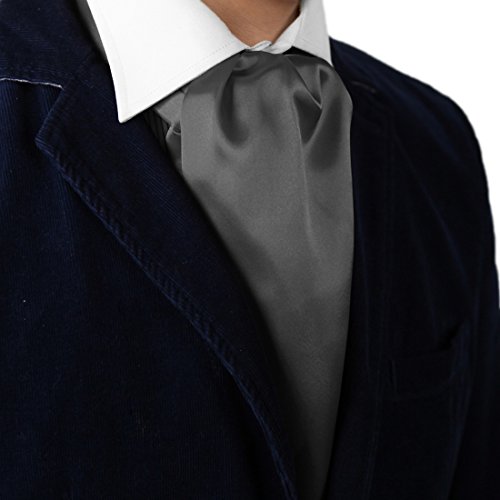 Grey Ascot Cravat Tie For Men 53