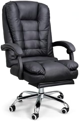 Cadeira de Escritório Presidente Ergonômica Reclinável com Apoio ...
