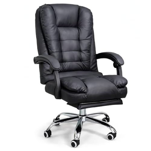 Cadeira de Escritório Presidente Ergonômica Reclinável com Apoio de Braço,
