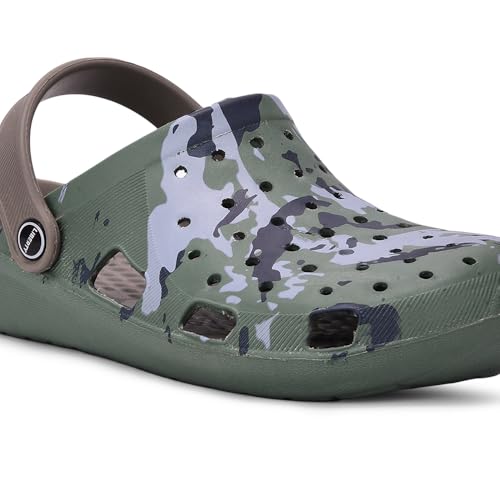 Image of Liberty A-HA LPMXT-811 Casual Slingback Clogs for Men - Grey, Navy Blue & Green | Slip-On Comfort, Comfortable, Breathable & Lightweight | Ideal for All-Day Wear | Suitable for Indoors /Outdoors