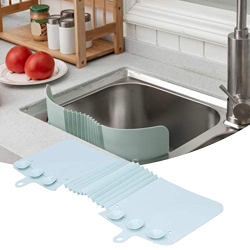 Sink Backsplash Guard, Sink Splash Guard, 16.7x6.7x0.4in Anti Baffle Board Kitchen Accessory Splash Guard Sink Sink Water Splash Guard for Woman for Kitchen(Light Blue)