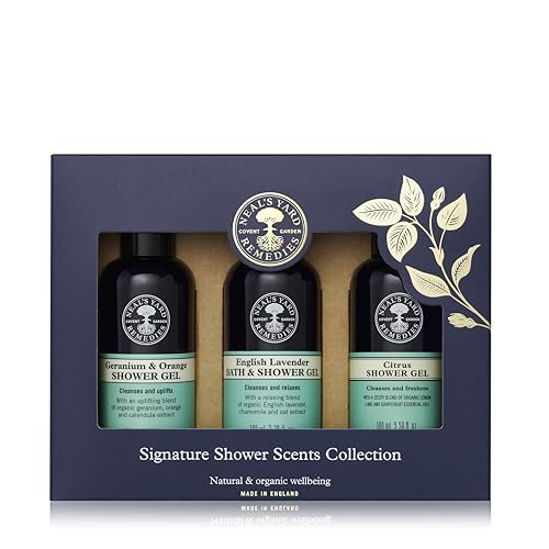 Neals Yard Remedies Reviving Shower Scents Collection Gift Set Of Body Wash With Essential Oils Vegan & Cruelty-Free Pack of 3
