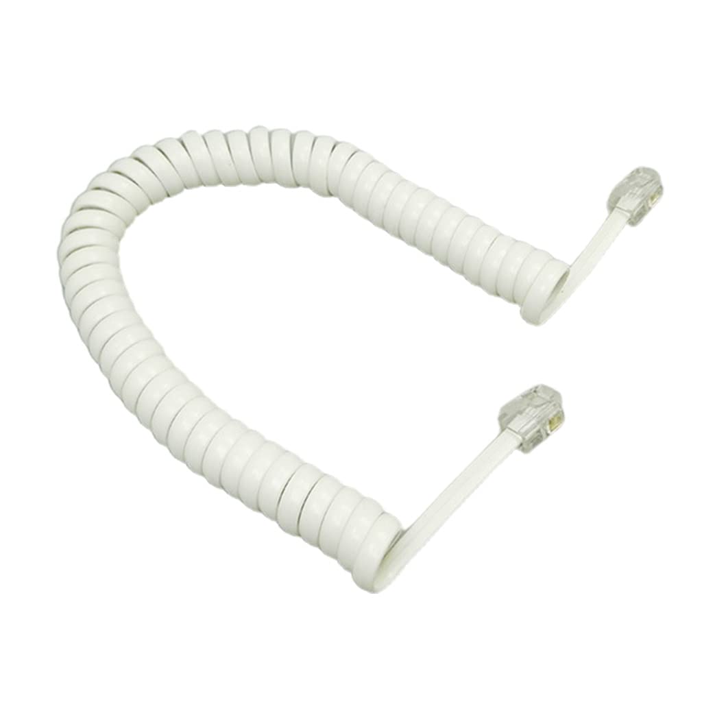 Yoetaun 4Core Modular Coiled Telephone Handset Cord for