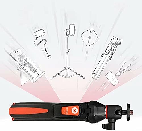 Miniatura 6 de BENRO Trípode de mano 3 en 1 auto retrato monopie teléfono selfie stick Bluetooth obturador remoto compatible con smartphone (rojo)
