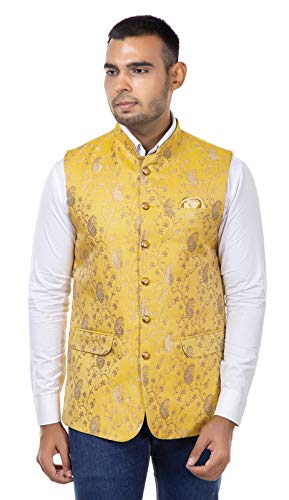 Looks Plus Men's Fashion Waistcoat Nehru Styled KH-1707. Lk PL-picture-44
