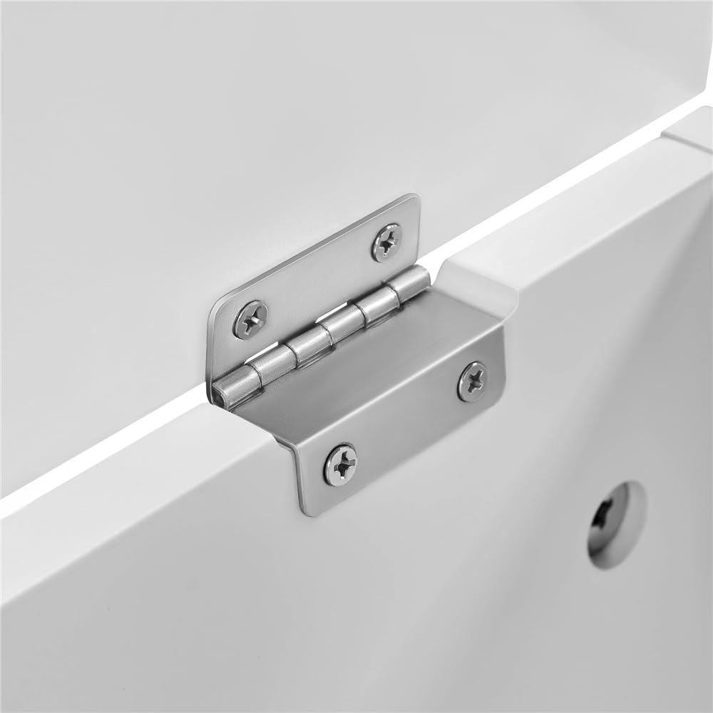 Yaheetech Wäschekorb Wäschesammler Wäschesack Wäschetruhe mit Deckel, 96L Wäschesortierer Wäschetonne Wäscheschrank Badschrank für Waschküche Schlafzimmer Badzimmer, LBH: 39.5x39.5x61 cm, Holz, Weiß