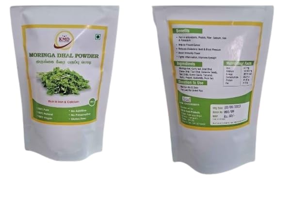K.M.D.FOOD Moringa Dhal Powder (Moringa Pure & Natural For Eating & Drink, Rich proteins, Minerals, Amino Acids, Antioxidants | Immunity Booster | Weight Loss