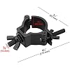 GBGS 10 Pack Black Truss Clamps,Aluminum Alloy DJ Light Clamp,Fits O.D. 2 Inch Truss for Stage Lighting Projector Par Lights,Max Load 220lb,TUV Certificated ID:1111246880