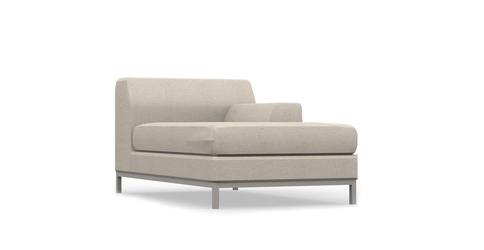 COMFORTLY Funda de repuesto para tumbona de descanso hecha a mano compatible con KRAMFORS Chaise Longue reposabrazos derecho (mezclas de cachemira, beige)