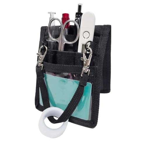 UIEXAY Salvabolsillos Enfermeria, Ideal para Enfermera en Apuros, Regalo Bolsillo Enfermera y Auxiliar de Enfermeria, Negro