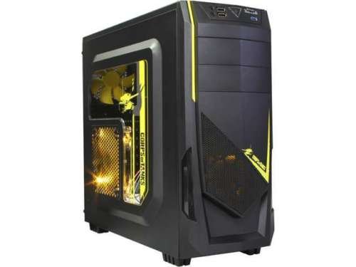 DIYPC Ranger-R8-G Black/Green USB 3.0 ATX Mid Tower Gaming Computer Case with 3