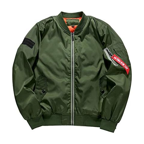 MeiHuaSheng Men's Thicken Winter Warm Bomber Jacket Casual Athletic-Fit Full-Zip Winter Warm Coats Outwear Army Green 3XL Cover