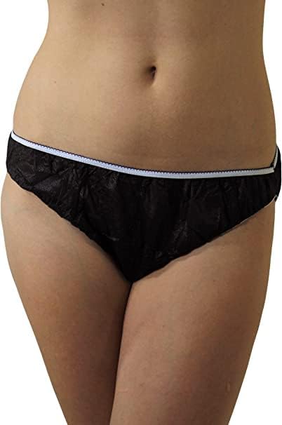 gypsy inc Gypsy (Pack of 10) Non Woven Disposable Use & Throw Spa Massage Panties, Briefs, Lingerie,Underwear, Knickers for Men & Women | Ideal for Travel, Salon | 30 GSM, Black, Free Size.-picture-53