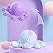 Aresvrgo Simple Dimple Fidget Toy mit Schlüsselbund, Flip Reversible Octopus Pop it Kieselgel Spielzeug, Anti Stress Spielzeug Bubble Sensory Toy Finger Spielzeug für Erwachsene Kinder (Lila)