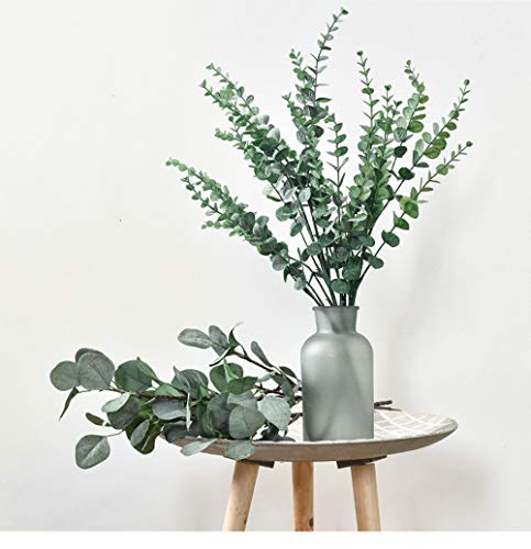 Aumveyi Eucalyptus Stems - 70Pcs Artificial Eucalyptus Leaves Stems Bulk - Faux Greenery Stems For Floral Arrangements - Plastic Fake Leaf Branches For Filling Home Wedding Flower Bouquet Décor #TOP4