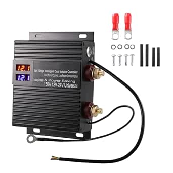 Dual Battery Isolator Kit, 140Amp Battery Isolator 12v Kit, Battery Di - Foto 14