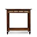 Leick Home 10059 Rustic Slate Tile Hall Console Sofa Table with Shelf, Rustic Oak
