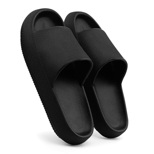 Womens Pillow Slippers Cloud Slides for Mens House Slippers Home Slides Non Slip Shower Slides Bathroom Soft Thick Sole Beach Women Shoes Sandals Indoor/Outdoor Home Slippers