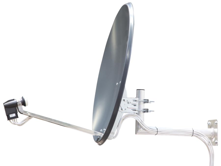 Telestar Miroir satellite en aluminium Gris 80 cm
