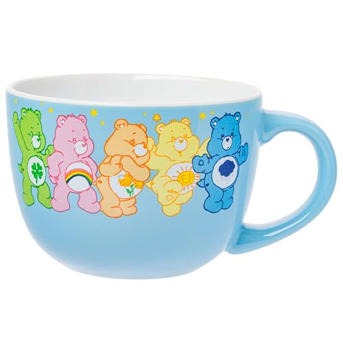 Silver Buffalo Care Bears Featuring Good Luck Bear, Cheer Bear, Friend Bear, Funshine Bear, and...