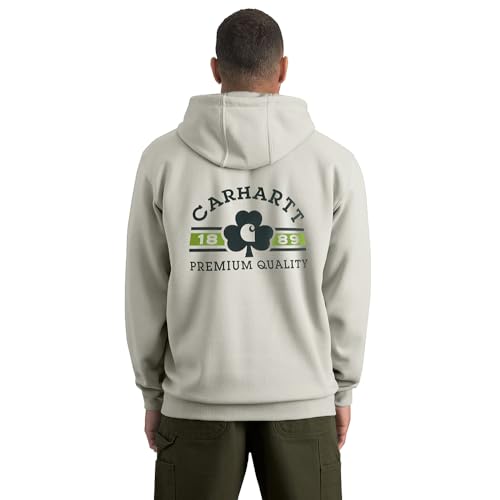 Carhartt Men's 107240 Loose Fit Midweight Hooded Shamrock Back Graphic Sweatshi