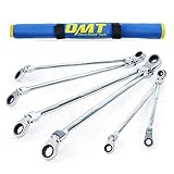 ORION MOTOR TECH Ratcheting Wrench Tool Set, Dual Head Metric Wrench Set with Long Handles Flex Head...