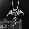 bahamut Mens Viking Jewellery Dragon Sword Pendant Necklace for Men Stainless Steel Gothic Vintage Jewelry with Chain #1