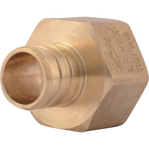 Image of SharkBite 3 /4 Inch Crimp Female Adapter, Brass Plumbing Fitting, PEX Pipe, PE-RT, UC088LFA