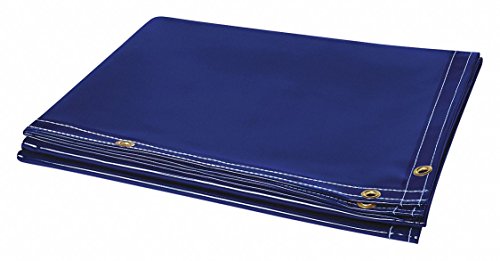 Steiner 325-6X6 Arcview 14 Mil Flame Retardant Tinted Transparent Vinyl Welding Curtain, Blue, 6' x 6'