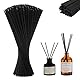 Hugwish 60pcs duftstäbchen schwarz 30 cm, stäbchen für raumduft, Diffuser stäbchen, raumduft stäbchen, rattanstäbchen für raumduft (60, 30mm x 3.0mm)