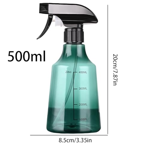Botellas de pulverización, botella de spray para limpieza del hogar, recargable de 500 ml, pulverizador para cuidado de plantas con boquilla ajustable para peinar el cabello, jardineros, eliminación - imagen 5