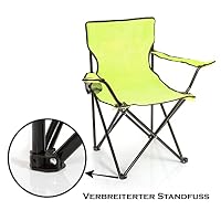 BigDean 2X Faltstuhl HELLGRÜN Campingstuhl Anglerstuhl mit Getränkehalter – Ansicht 6