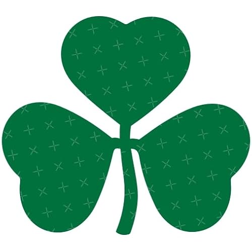 Stickersworld White Ireland Irish Shamrock Eire 100Mm (4") Vinyl Sticker, Window Decal - Choice Of 22 Colours