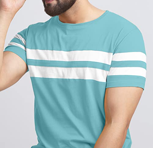 Image of AUSK T-Shirt for Mens Double Stripes on Chest